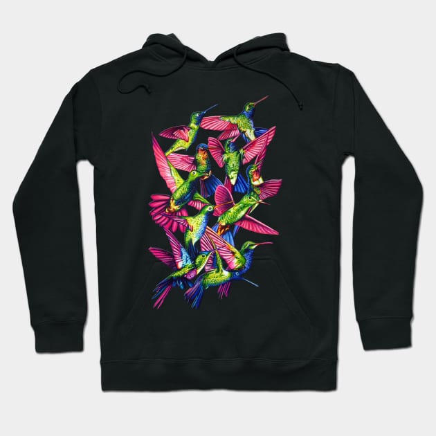 Hummingbird Dance in Sharpie Hoodie by JustianMCink